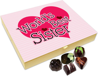

Chocholik Rakhi Gift Box - You Are World's Best Sister Chocolate Box For Brother / Sister - 20pc Truffles(240 g)