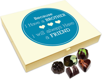 

Chocholik Rakhi Gift Box - My Brother Is My Best Friend Chocolate Box For Brother / Sister - 20pc Truffles(240 g)