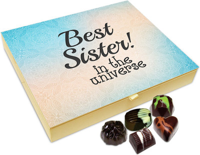 

Chocholik Rakhi Gift Box - You Are The Best Sister In The Universe Chocolate Box For Brother / Sister - 20pc Truffles(240 g)