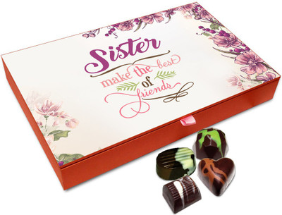

Chocholik Rakshabandan Gift Box - Sister Make Best Friend Ever Chocolate Box For Brother / Sister - 12pc Truffles(144 g)