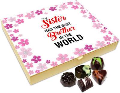 

Chocholik Rakhi Gift Box - Sister Best Brother Chocolate Box For Brother / Sister - 20pc Truffles(240 g)