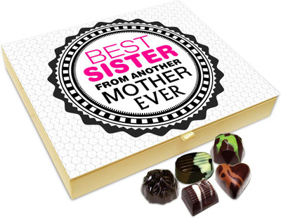 

Chocholik Raksha-bandhan Gift Box - Best Sister From Another Mother Ever Chocolate Box For Brother / Sister - 20pc Truffles(240 g)