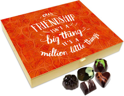 

Chocholik Friendship Gift - Our Friendship Is Million Little Things Chocolate Box For Friends - 20 Pc Truffles(240 g)