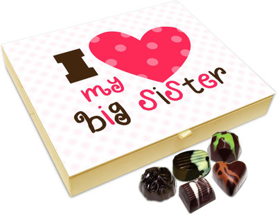

Chocholik Rakhi Gift Box - I Love My Big Sister Chocolate BoxFor Brother / Sister - 20pc Truffles(240 g)
