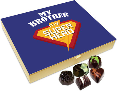 

Chocholik Raksha-bandhan Gift Box - My Brother My Super Hero Chocolate Box For Brother / Sister - 20pc Truffles(240 g)