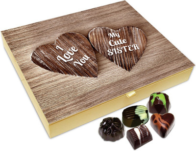 

Chocholik Raksha-bandhan Gift Box - My Cute Sister Chocolate Box For Brother / Sister - 20pc Truffles(240 g)
