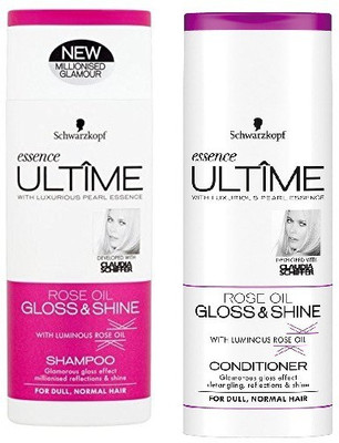 

Schwarzkopf Imported (Made in Germany) Rose Oil Gloss & Shine Shampoo/Conditioner(Set of 2)