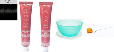 

Schwarzkopf Igora Royal Permanent Creme No. 1-0 Hair Color(Set of 4)