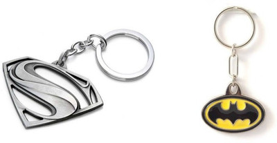 

gubbarey Batman Superman Metal Keychain Key Chain