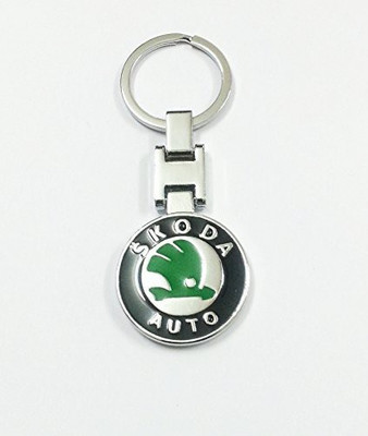 

eShop24x7 SKODA Heavy Metal imported key ring chrome car logo Key Chain