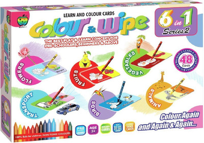 

HALO NATION Color and Wipe 6In1 Series 2 - 48 Cards - Apple Fun(Multicolor)