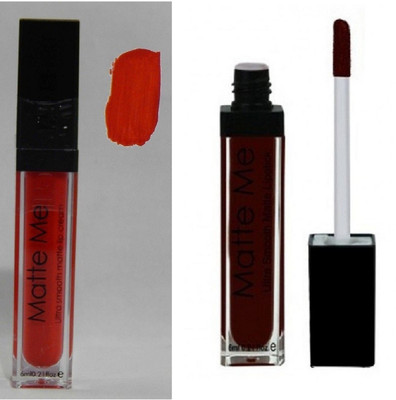 AV ADS Ultra Smooth Matte Lipstick FUCHSIA PINK (407), BLOOD RED (423)(3.8 ml, FUCHSIA PINK, BLOOD RED)
