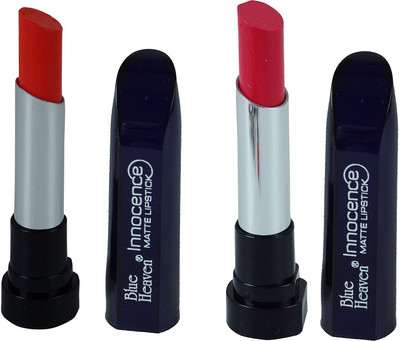 

AV Blue Heaven Combo of 2pc Innocence Matte Lipstick 3.5 GM (ORANGE-03)( PINK-09)(Orange, Pink, 3.5 g)