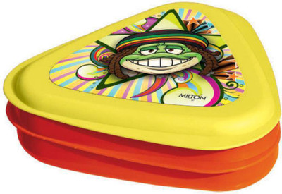 

Milton tristar 2 Containers Lunch Box(400 ml), Yellow