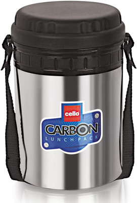 

Cello Carbon 4 Containers Lunch Box(1000 ml), Black