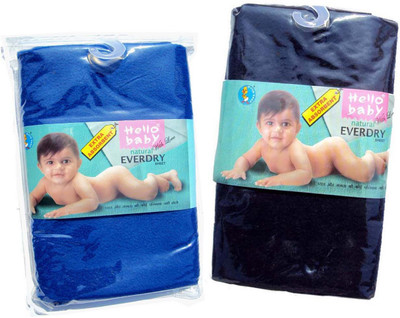 

Hello Baby Extra Absorbent Natural Quick Dry Waterproof Bed Protector Everyday Sheet for Babies-Royal Blue small & Navy Blue medium combo(Royal Blue, Deep Blue)