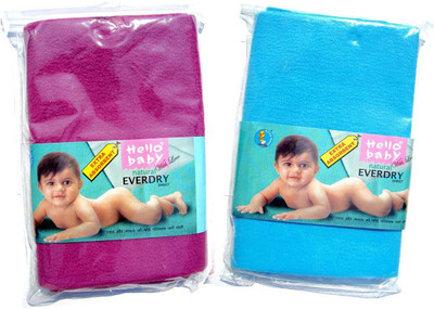 

Hello Baby Extra Absorbent Natural Quick Dry Waterproof Bed Protector Everyday Sheet for Babies-Maroon & Sky Blue combo, Small(Maroon, Sky Blue)