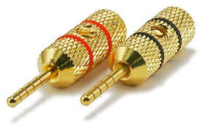 

Monoprice 24k Speaker Pin Plugs, Pin Crimp Type Adapter(Gold)