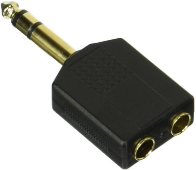 

Monoprice 6.35mm (1/4 Inch) Stereo Plug to 2 x 6.35mm (1/4 Inch) Stereo Jack Splitter - Adapter(Gold)