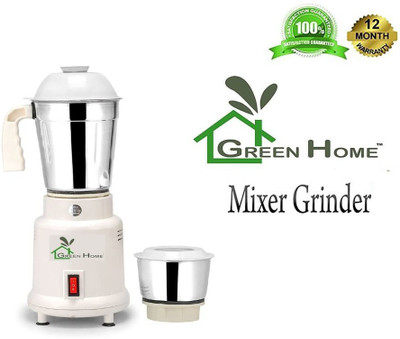 

Green Home 2 STAINLESS STEEL JAR 450 W Mixer Grinder(White, 2 Jars)