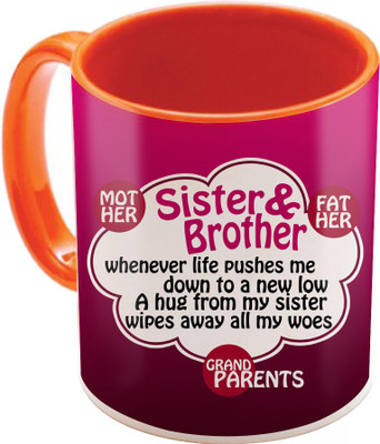 

SKY TRENDS Raksha Bandhan Gift For Sister St-44 Ceramic Mug(350 ml), Multicolor