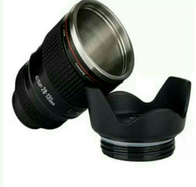 Tradeaiza Lens Cup Stainless Steel Mug(250 ml), Multicolor