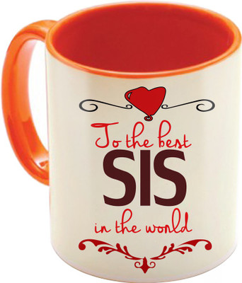 

SKY TRENDS Raksha Bandhan Gift For Sister St-33 Ceramic Mug(350 ml), Multicolor
