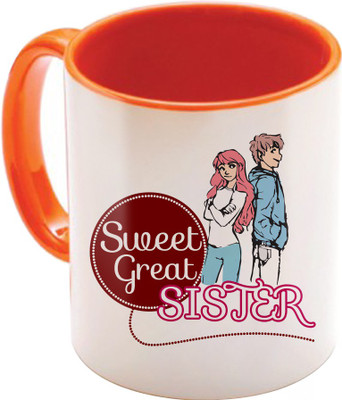 

SKY TRENDS Raksha Bandhan Gift For Sister St-36 Ceramic Mug(350 ml), Multicolor