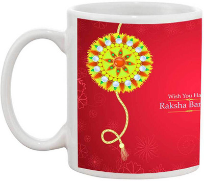 

TIA Creation Happy Raksha Bandhan - 320 Ceramic Mug(200 ml), Multicolor