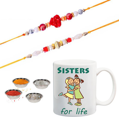 

ME&YOU Raksha Bandhan Gift for Sister/ Behan; Sisters For Life Printed Ceramic Mug(325 ml), Multicolor