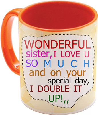 

SKY TRENDS Raksha Bandhan Gift For Sister St-35 Ceramic Mug(350 ml), Multicolor