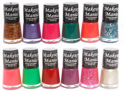 

Makeup Mania Exclusive Nail Polish Set of 12 Pcs. Multicolor Set No. 78(Pack of 12)
