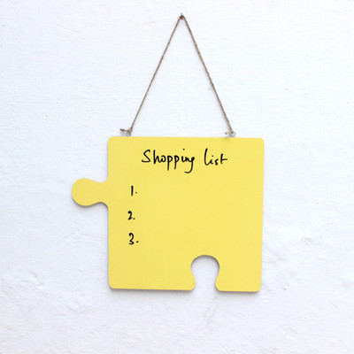 

IVEI Puzzle Writing Board (Yellow) WOOD Bulletin Board(yellow)