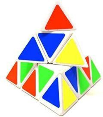 

TurboTech Triangular Pyramid Pyraminx White Edge Speed Cube/ Puzzle Cube / Magic Cube Puzzle With Anti-Pop And Durable Structure(1 Pieces)