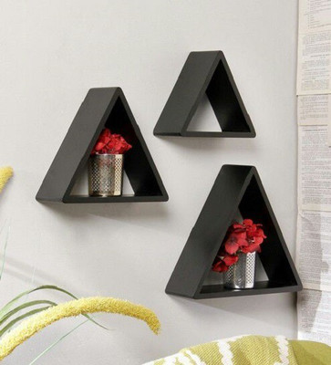 

Qesyas Iron Wall Shelf(Number of Shelves - 3, Black)