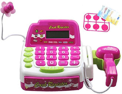 

Mayatra's Battery Operated Toy Cash Register Set with Mic + Scanner + Calculator for Kids Ages 3+ Years