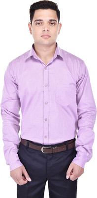 Mc-john Men Solid Casual Purple Shirt Mc-john Men Solid Casual Purple Shirt