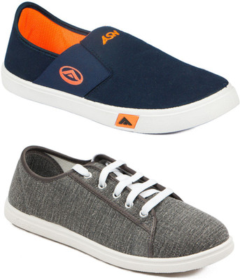 

Asian MR-102 & Skypy Canvas Shoes For Men(Grey, Navy, Blue::orange