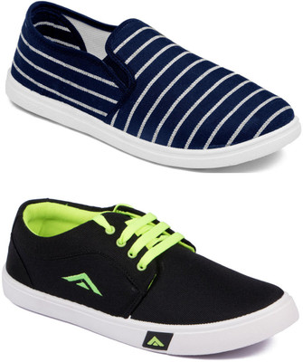 

Asian MR-111 & TRAINER Canvas Shoes For Men(Blue, Black, Blue::green