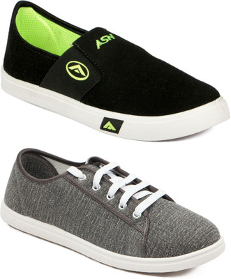 

Asian MR-102 & Skypy Canvas Shoes For Men(Grey, Black