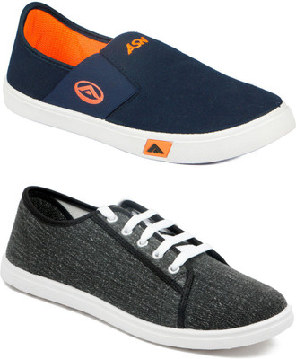 

Asian MR-102 & Skypy Canvas Shoes For Men(Black, Navy, Orange