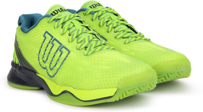 

Wilson Kaos Tennis Shoe For Men(Green, Lime punch/navy blazer/blue coral