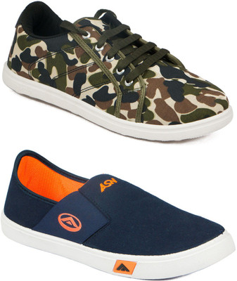 

Asian MR-131 & SKYPY Canvas Shoes For Men(Green, Navy, Orange