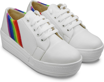 

Beonza Sneakers For Women(White, Multicolor