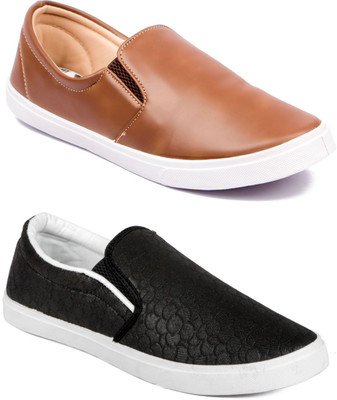 

Asian M-2018 & STATUS Slip On Sneakers For Men(Black, Tan
