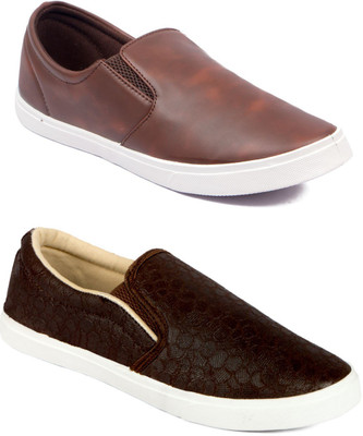 

Asian M-2018 & STATUS Slip On Sneakers For Men(Brown, Brown