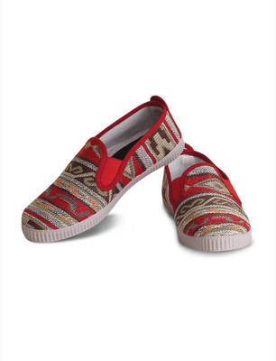 

Scentra MARRAKESH Loafers For Women(Red, Red aztac