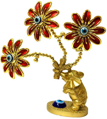 

Starstell Fengshui Evil Eye Tree with Elephant for Good Luck, Gift Decorative Showpiece Decorative Showpiece - 13 cm(Polyresin, Multicolor)