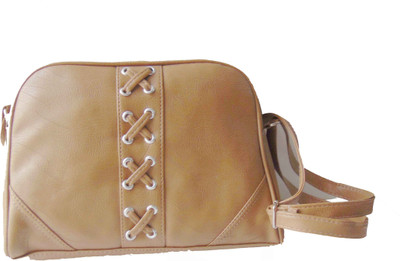 

ALIVE Women Casual Beige Rexine Sling Bag