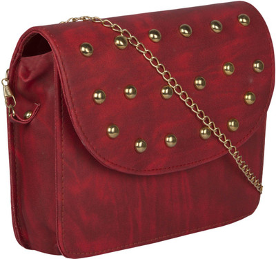 

Emblazon Collection Women Casual Maroon PU Sling Bag